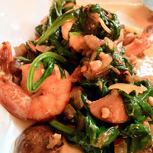 Fiery Garlic Prawns and Vegetables