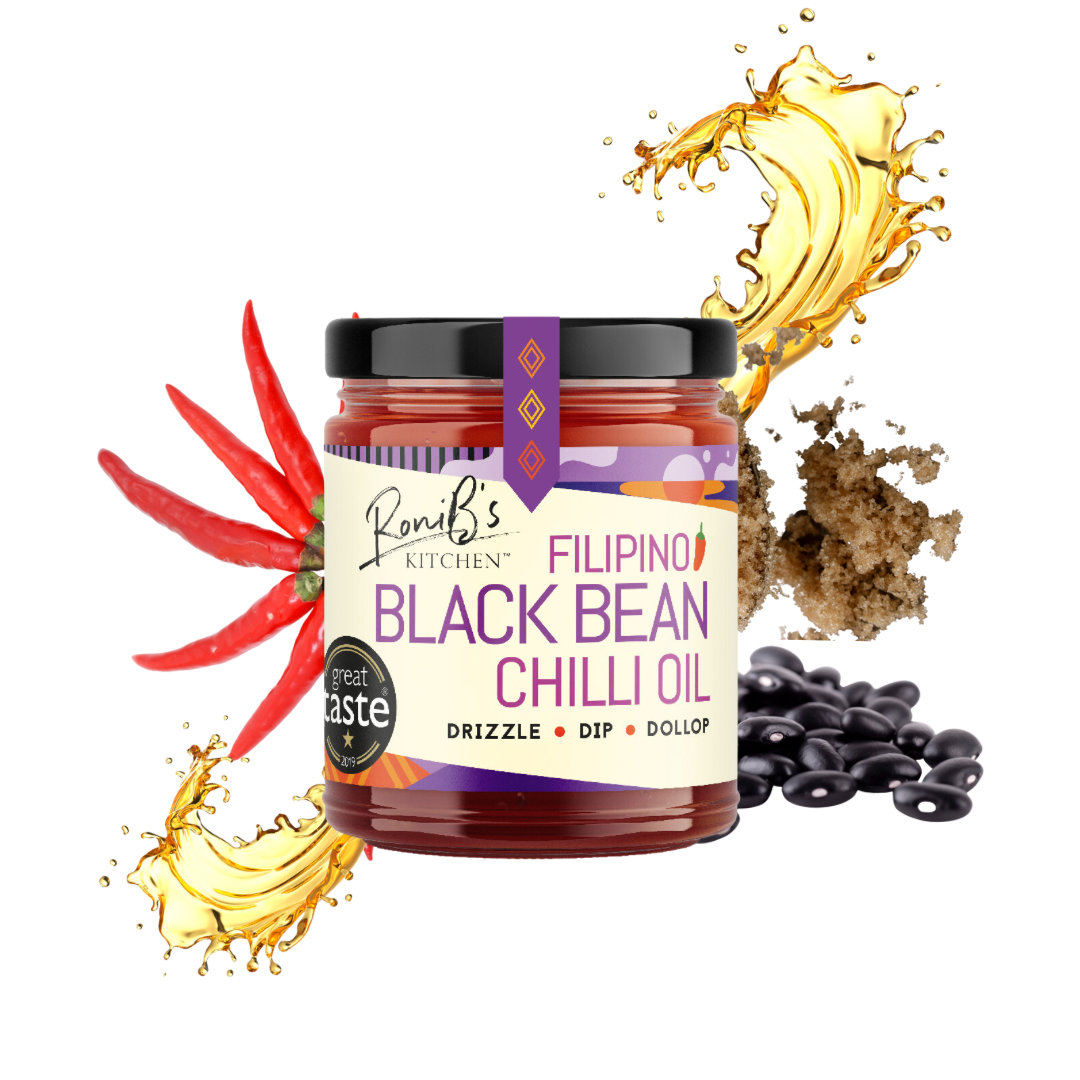 Filipino Style Black Bean Chilli Oil - RoniB's Kitchen