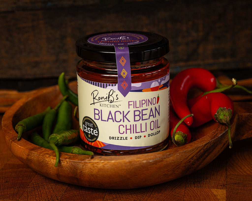 Filipino Style Black Bean Chilli Oil - RoniB's Kitchen