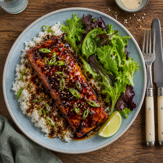 Tamarind & Black Bean Sticky Salmon