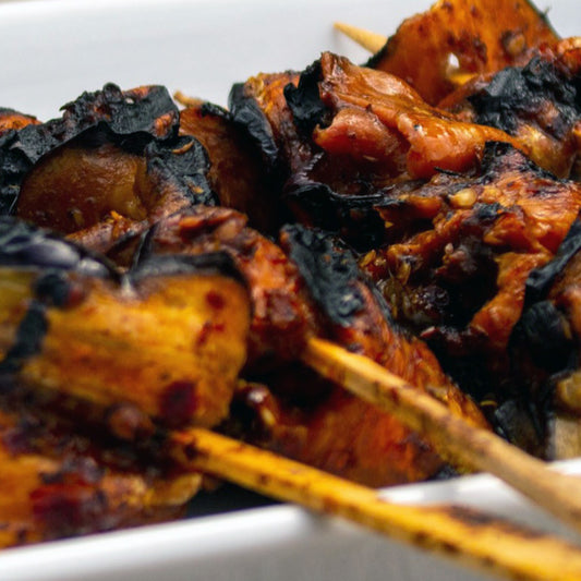 Firecracker Skewered Aubergine