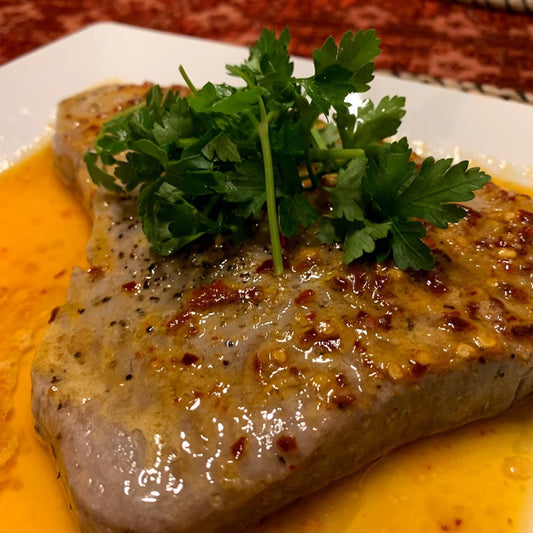 Tuna Steak in Spicy Lemon Butter Sauce