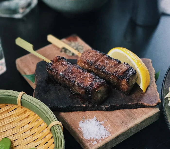 Filipino pork barbecue and banana ketchup