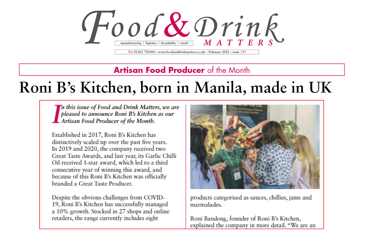 Roni B’s Kitchen, born in Manila, made in UK